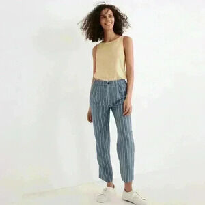 Madewell Linen-Blend Track Trousers in Stripe